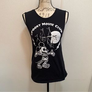 Spooky Mouse Club Disney Racer Back Tank Top Bats Day